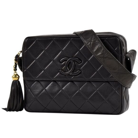 Chanel Coco Mark Fringe Shoulder Bag Tassel Matelasse - Picture 1 of 10